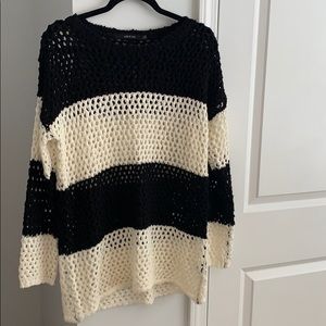 Open weave tunic sweater by Ark & Co